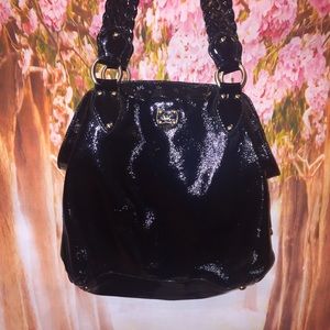 Michael Kors: Black Shiny Leather Purse